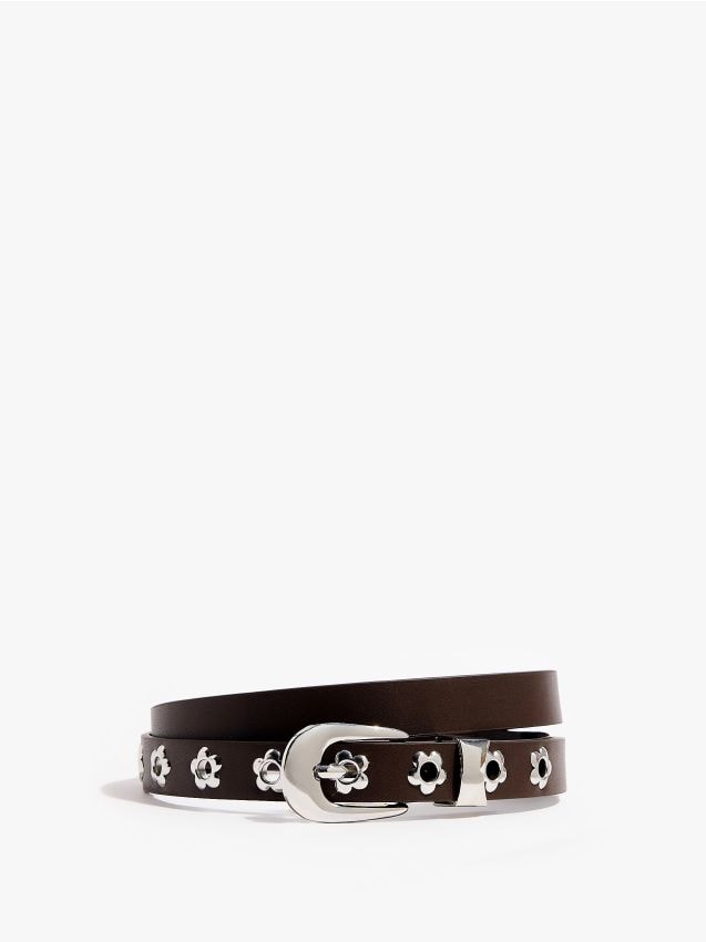 Mohito - Колан с катарама - тъмно кафяво