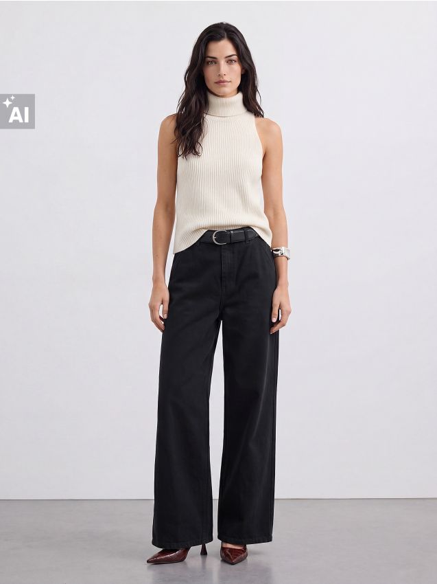 Blugi wide leg