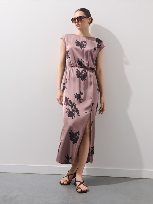 Mohito - Макси рокля от вискоза - кафяво