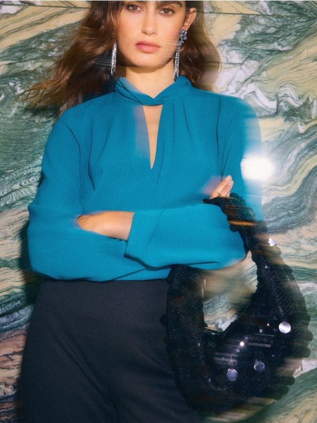 Mohito - Чанта с пайети - черен