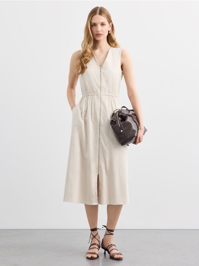 Rochie midi din bumbac