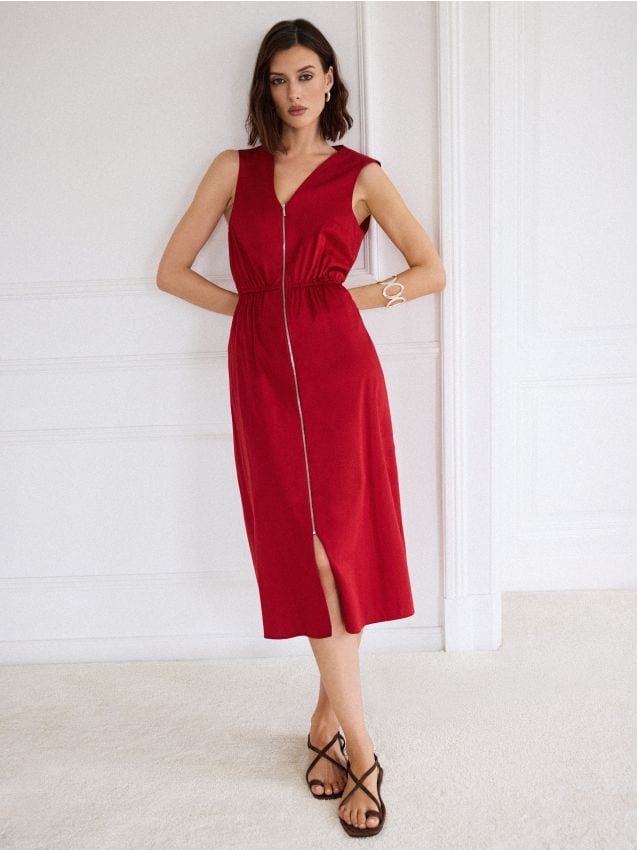 Rochie midi din bumbac