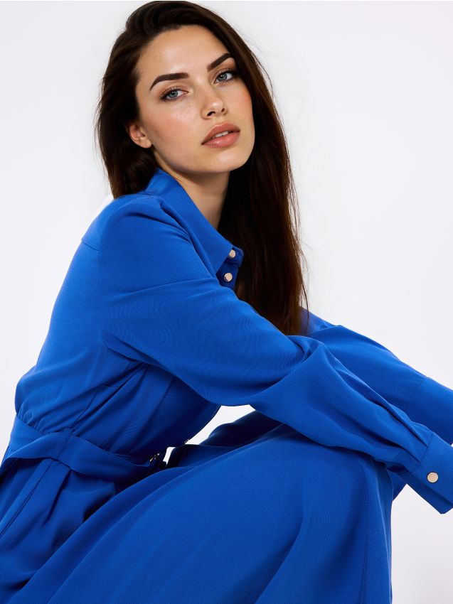 Rochie midi tip cămașă