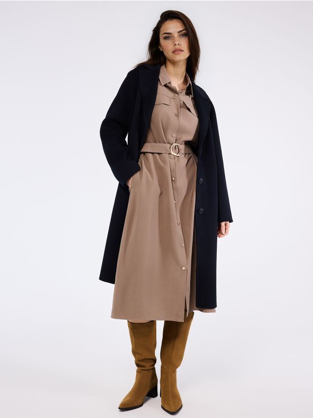 Mohito - Миди рокля тип риза - кафяво