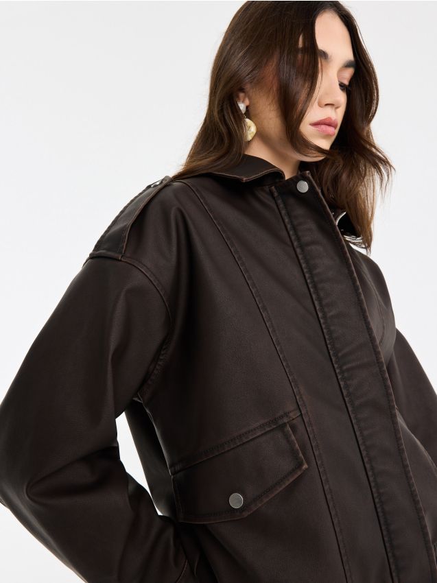 Mohito - Яке байкър - тъмно кафяво