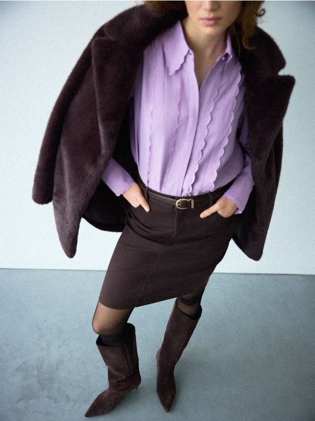 Fustă midi de blugi