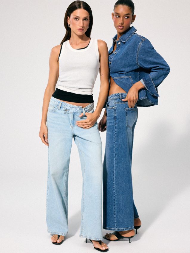 Blugi wide leg