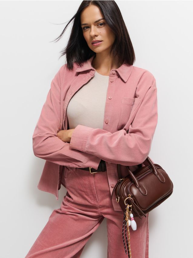 Cămașă din catifea reiată