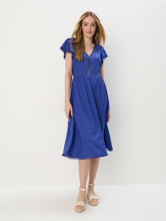 Rochie midi cu mânecă scurtă