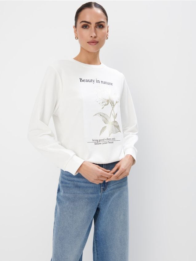 Bluza z bawełną - MOHITO