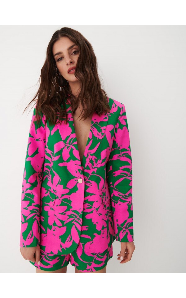 Blazer mit Blumenmuster Farbe Grün - MOHITO - 0339U-76P