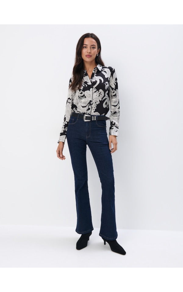 Trendyol Jeans Svasati A Vita Alta Donna: Modello Flare In Cotone, Taglie Regolari