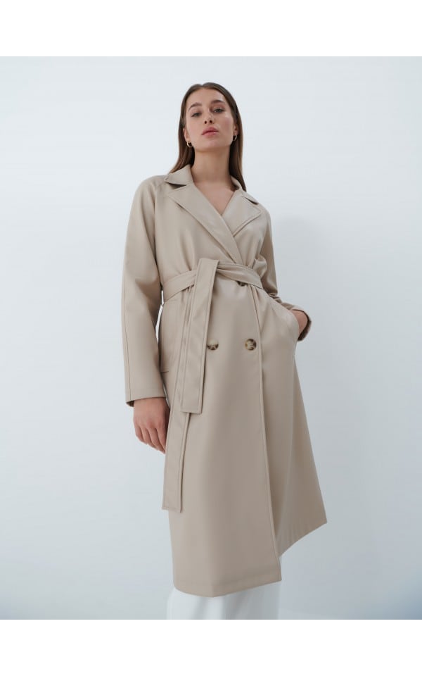 Trench in pelle scamosciata MARRONE da Donna KJW6051002PXSYSS608