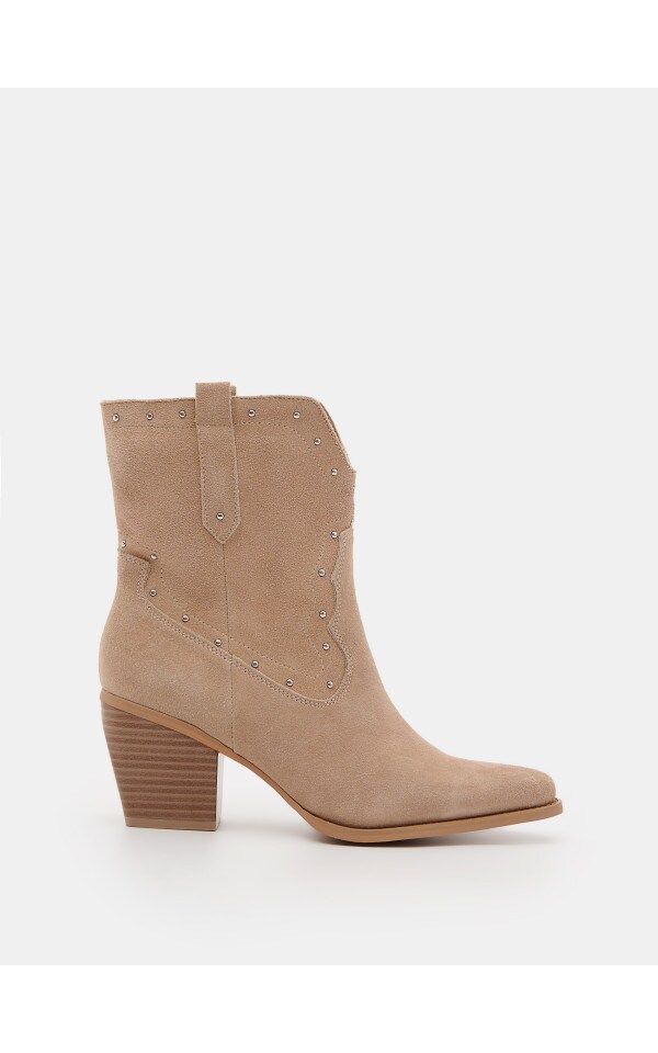 Ankle Boots aus Leder Farbe Beige - MOHITO - 564CC-08X
