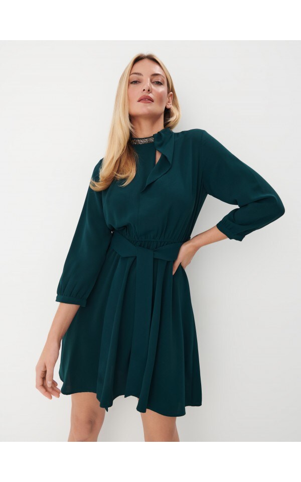 Mini Abito Con Allacciatura Colore Verde Scuro MOHITO 6607W 79X mini-abito-con-allacciatura-colore-verde-scuro-mohito-6607w-79x