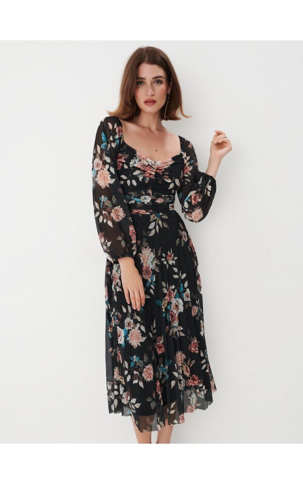 Vestito midi cheap a fiori