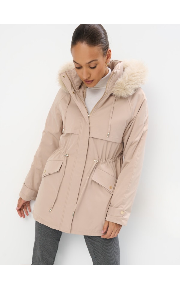 Kurtka parka Kolor beżowy - MOHITO - 962BS-08X